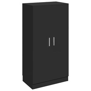 vidaXL Schuhschrank Schwarz 55x35x108 cm Holzwerkstoff