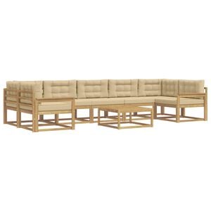 vidaXL Outdoor-Sofagarnitur 6 stk. Wei&szlig; und Beige
