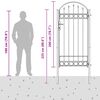 vidaXL Gartentor Assen mit Bogenabschluss Stahl 102 x 200 cm Schwarz