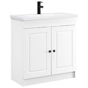 vidaXL Badezimmerm&ouml;bel-Set Wei&szlig; 78,5 x 37,5 x 81 cm Holzwerkstoff