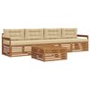vidaXL Outdoor-Sofagarnitur 5 stk. Natur und Beige