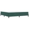 vidaXL Boxspringbett mit Matratze Dunkelgr&uuml;n 200 x 200 cm Stoff