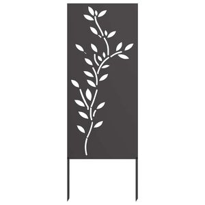 vidaXL Garten Sichtschutz-Leinwand Floral Schwarz 50 x 140 cm