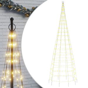 vidaXL LED-Weihnachtsbaum f&uuml;r Fahnenmast 550 LEDs Warmwei&szlig; 300 cm