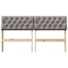vidaXL Gepolstertes Kopfteil Taupe 140 cm Massives Kiefernholz