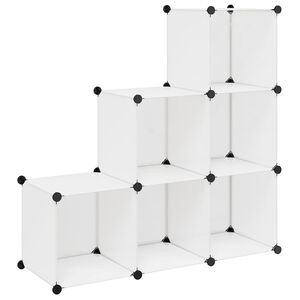 vidaXL Regalsystem W&uuml;rfel-Regal mit 6 F&auml;chern Wei&szlig;