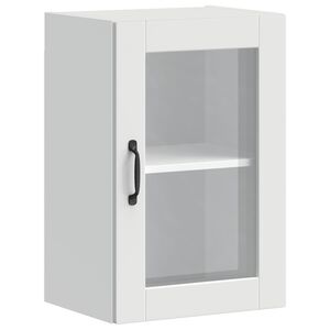 vidaXL K&uuml;chen-H&auml;ngeschrank mit Glast&uuml;r Porto Wei&szlig;