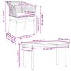 vidaXL 5-tlg. Garten-Essgruppe mit Kissen Braun Poly Rattan Glas