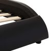 vidaXL Bettgestell Schwarz und Wei&szlig; Kunstleder 135x190 cm