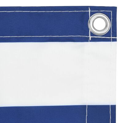vidaXL Balkon-Sichtschutz Weiß und Blau 120x500 cm Oxford-Gewebe