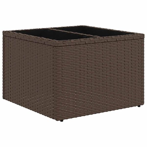 vidaXL 6-teiliges Gartensofa-Set mit Kissen, braun, Polyrattan