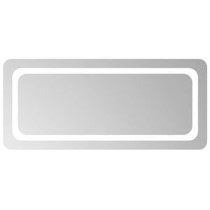 vidaXL LED-Badezimmerspiegel Transparent 90 x 40 cm Geh&auml;rtetes Glas