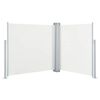 vidaXL Ausziehbare Seitenmarkise Cremewei&szlig; 120 x 600 cm