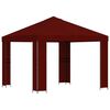 vidaXL Pavillon 3 x 3 m Bordeauxrot Polyester und Stahl 190 gsm