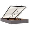 vidaXL Ottoman-Bett mit Matratze & LEDs Grau 140x200 cm Kunstleder