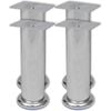 vidaXL 4 x M&ouml;belfu&szlig; Sofafu&szlig; Sockelfu&szlig; Chrom rund 180 mm