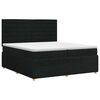 vidaXL Boxspringbett mit Matratze Schwarz 200 x 200 cm Stoff