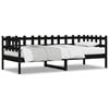 vidaXL Tagesbett Schwarz 90x190 cm Massivholz Kiefer