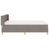 vidaXL Boxspringbett mit Matratze Taupe 200 x 160 cm Polyester