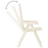 vidaXL Verstellbare Gartenstühle 2 Stk. Kunststoff Weiß