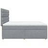 vidaXL Boxspringbett mit Matratze Hellgrau 180x200 cm Stoff