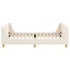 vidaXL Kinderbettgestell mit Kopfteil Creme 90 x 200 cm Schafstoff