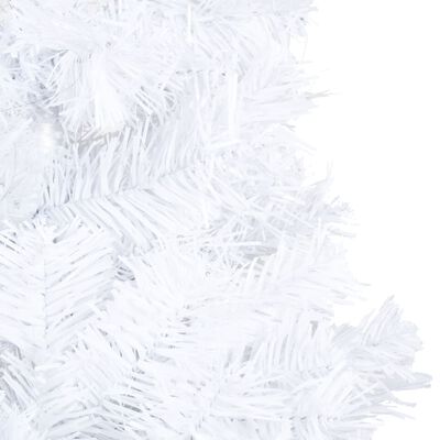 vidaXL Künstlicher Weihnachtsbaum mit LEDs & Dicken Zweigen Weiß 150cm