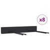 vidaXL Ger&auml;tehalter Wandmontage 8 Stk. Schwarz Stahl