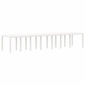 vidaXL Gartentisch Wei&szlig; 400 x 100 x 73 cm Poly-Rattan