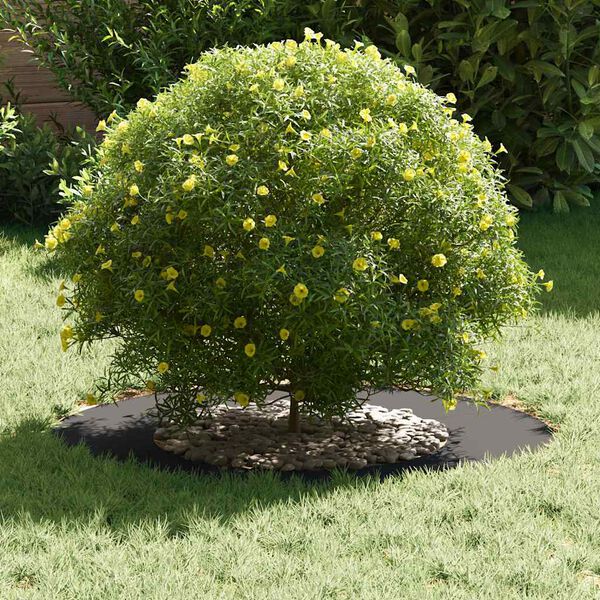 vidaXL geeignet f&uuml;r flache Baumringe 5 pcs Schwarz &Oslash;40 / 70 cm Stahl