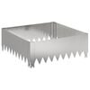 vidaXL Raseneinfassung 60 x 60 x 20 cm Stahl Silber