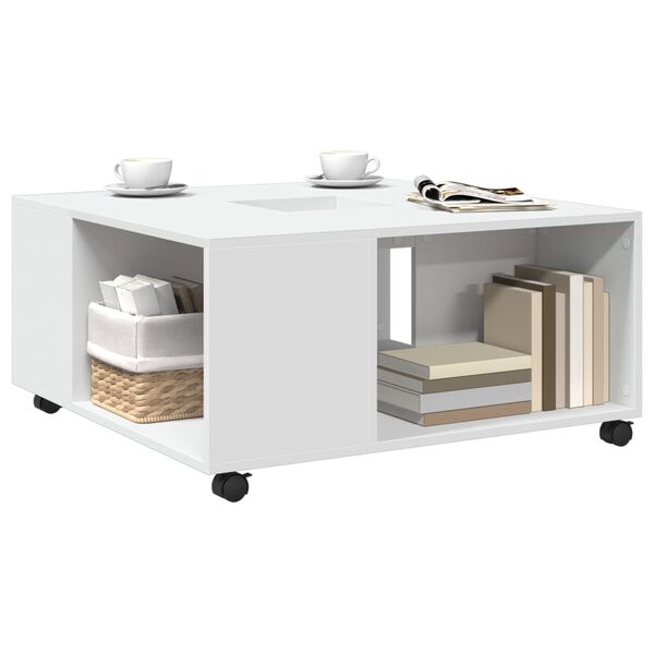 vidaXL Couchtisch Wei&szlig; 80x80x40 cm Holzwerkstoff