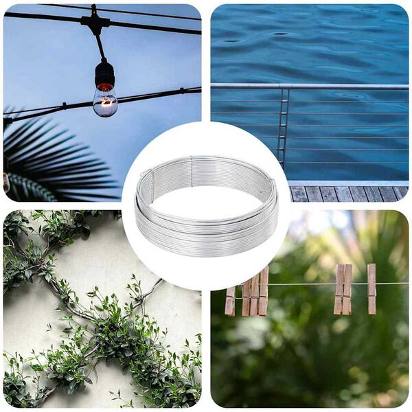 vidaXL Zaunbindedraht Silber 25 m Stahl