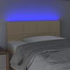 vidaXL LED Kopfteil Creme 100x5x78/88 cm Stoff