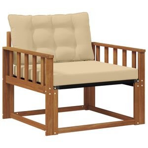 vidaXL Outdoor-Sofagarnitur Massives Akazienholz und Textilene Natur