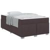 vidaXL Bettrahmen mit Matratze Dunkelbraun 120 x 190 cm Stoff