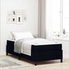 vidaXL Boxspringbett mit Matratze Schwarz 90 x 190 cm Stoff