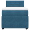 vidaXL Boxspringbett mit Matratze Blau 90x200 cm Samt