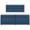 vidaXL Boxspringbett mit Matratze Blau 200x200 cm Stoff