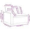 vidaXL Modulares Sofa Endmodul mit Armlehne Kissen Graugrün 100cm