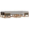 vidaXL Outdoor-Sofagarnitur mit Kissen 8 pcs Nat&uuml;rlich und Hellgrau