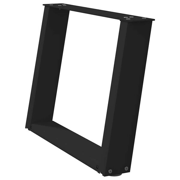 vidaXL Couchtischbeine U-Form 2 Stk. Schwarz 60x(42-43) cm Stahl