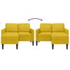 vidaXL 2-Sitzer-Sofa mit Chaiselongue L-Form Gelb 125 cm Samt