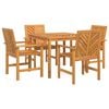 vidaXL Garten Essgruppe 5 stk. Braun 90 x 90 x 74 cm Massivholz Akazie