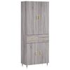 vidaXL Highboard Grau Sonoma 69,5x34x180 cm Holzwerkstoff