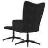 vidaXL Relaxsessel mit Hocker Schwarz Samt