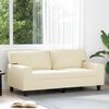 vidaXL 2-Sitzer-Sofa Creme 140 cm Kunstleder