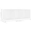vidaXL TV-Schrank Weiß 107x35x37 cm Holzwerkstoff