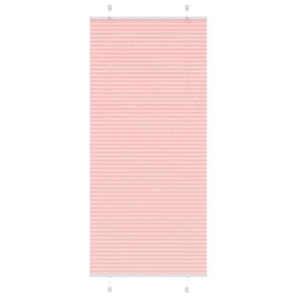vidaXL Plissee Rosa 85x200 cm Stoffbreite 84,4 cm Polyester