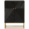 vidaXL Sideboard Schwarz 55x30x76 cm Massivholz Mango und Eisen